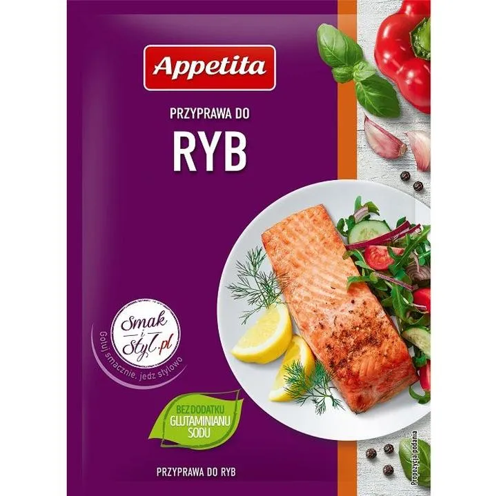 Przyprawianie filetu z ryby